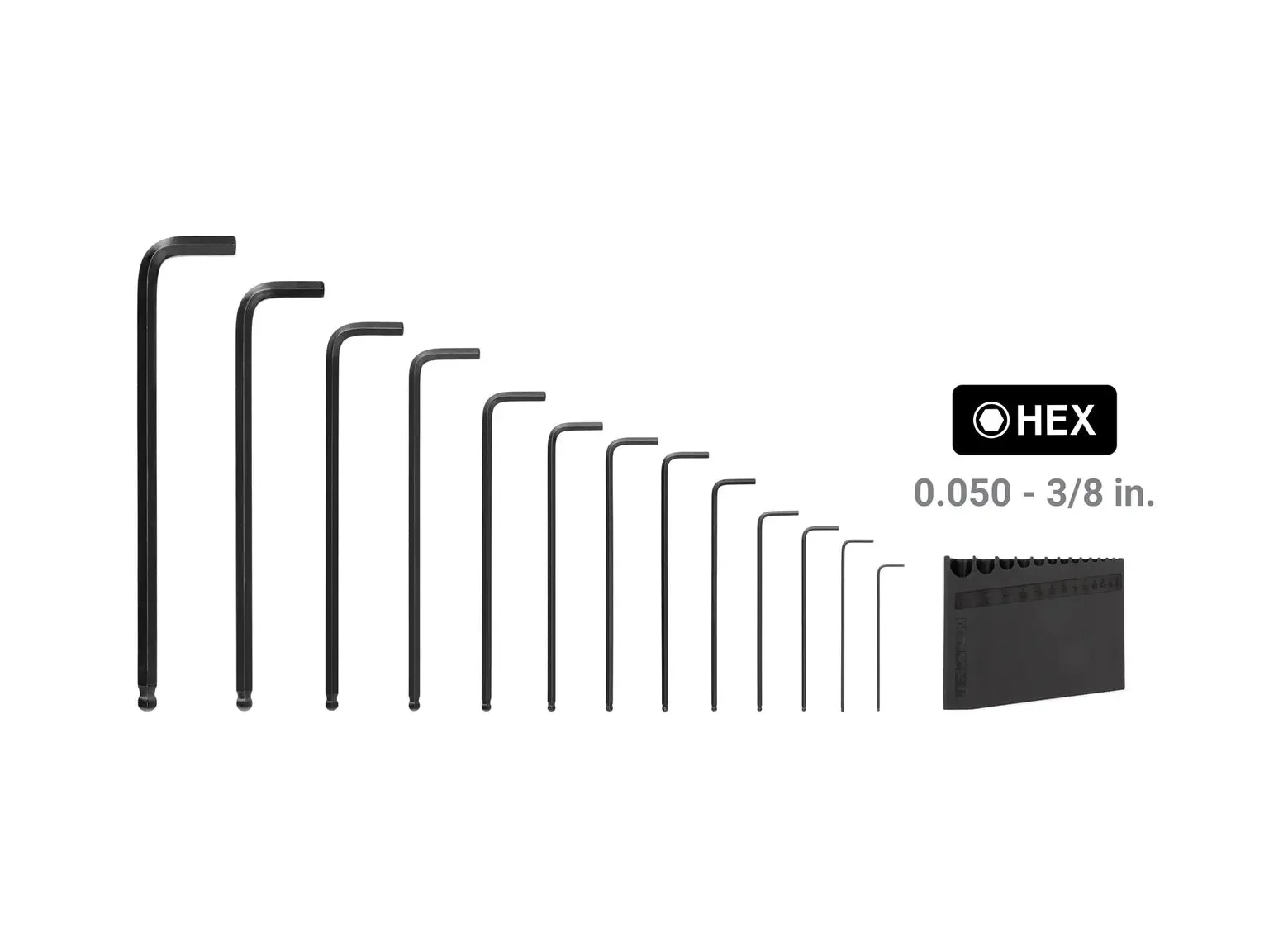 13-Piece Ball End Hex L-Key Set with Holder (0.050-3/8 in.)