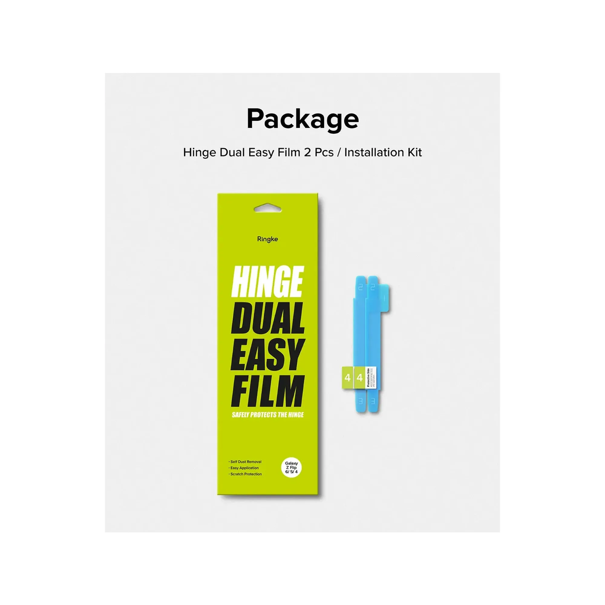 [2 PACK] Ringke Dual Easy Hinge Film for Samsung Galaxy Z Flip 6 / Flip 5 / Flip 4