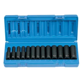 3/8" Drive 13 Piece Deep Metric Set - 12 Point GRE1203MD