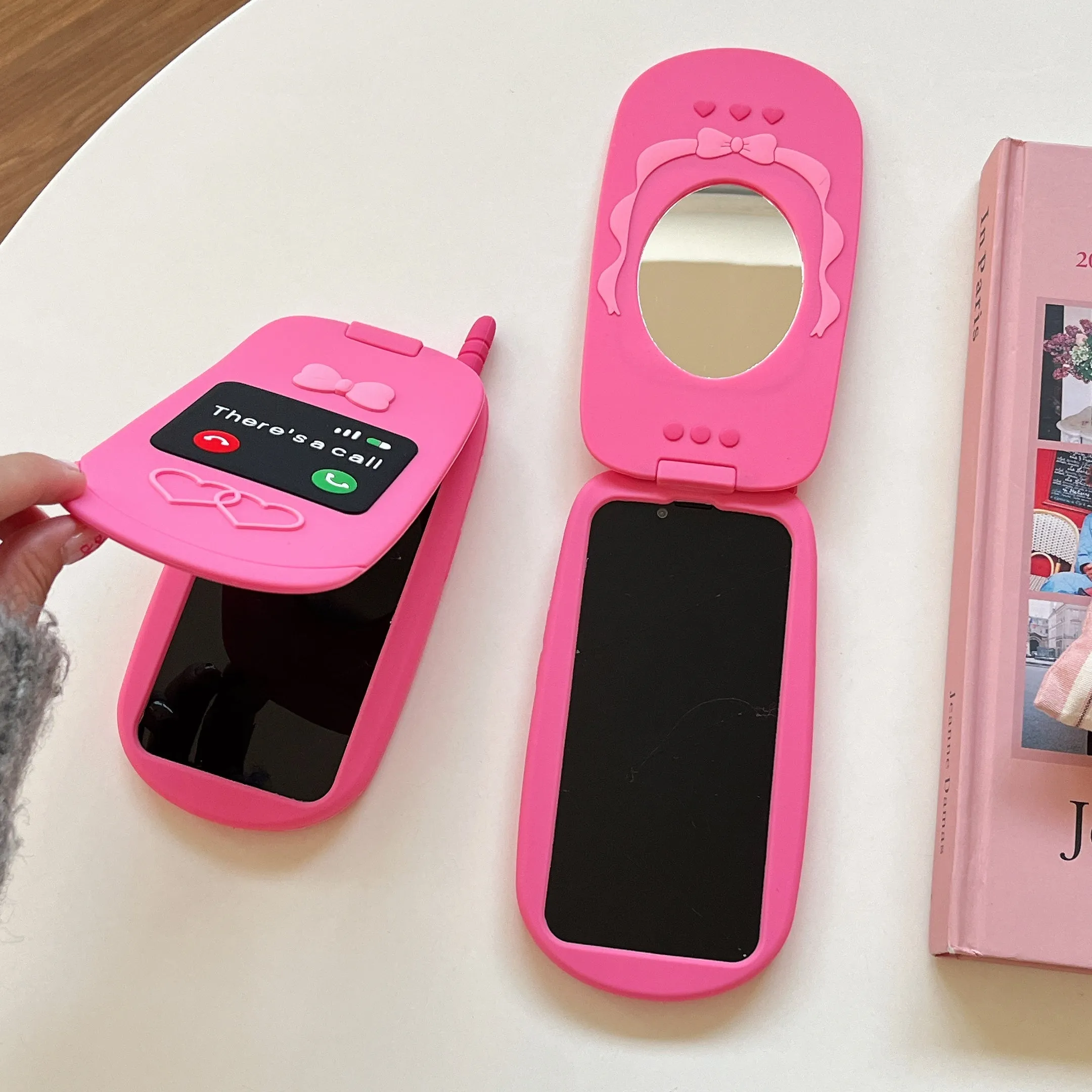 90s Style Flip Phone Style Silicon Case For iPhone