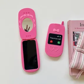 90s Style Flip Phone Style Silicon Case For iPhone