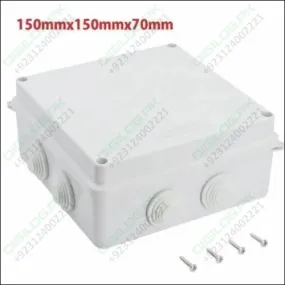 Abs Plastic Dust Proof Junction Box Universal Electrical Project Enclosure White 150mmx150mmx70mm