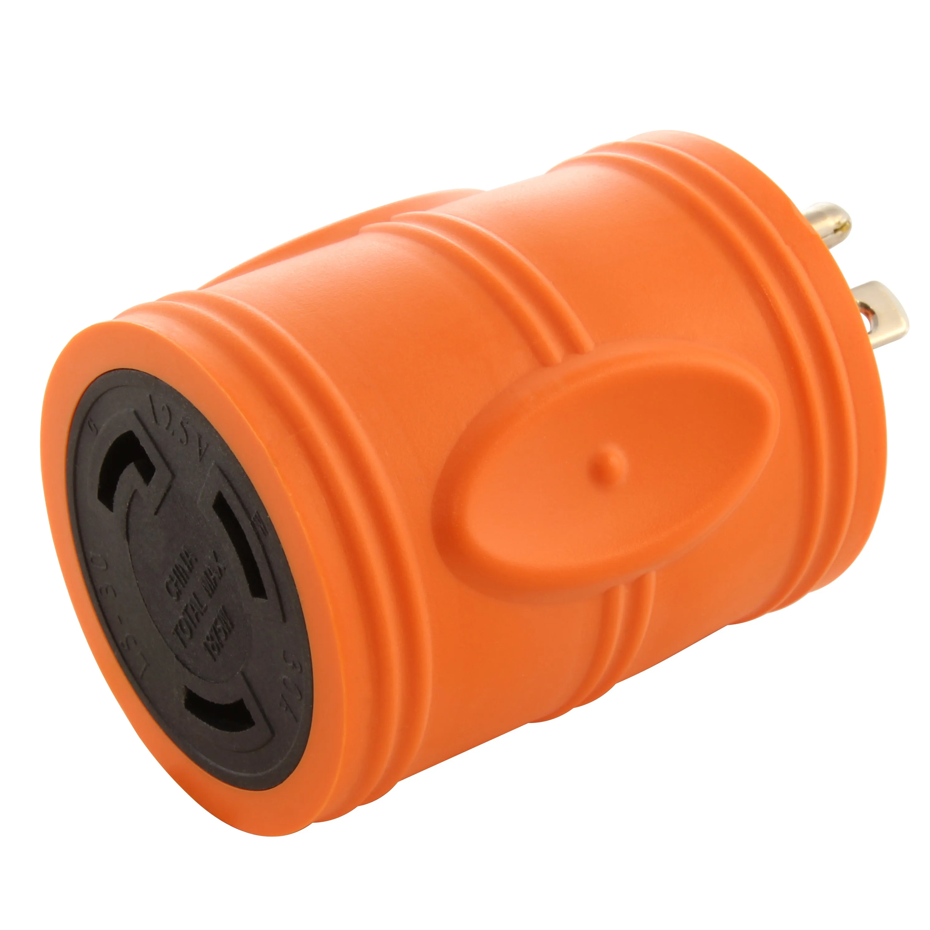 AC WORKS® [AD515L530] RV/Marine Adapter Household 15A Plug to Locking L5-30R 30A 125V Connector with & cCSAus approval