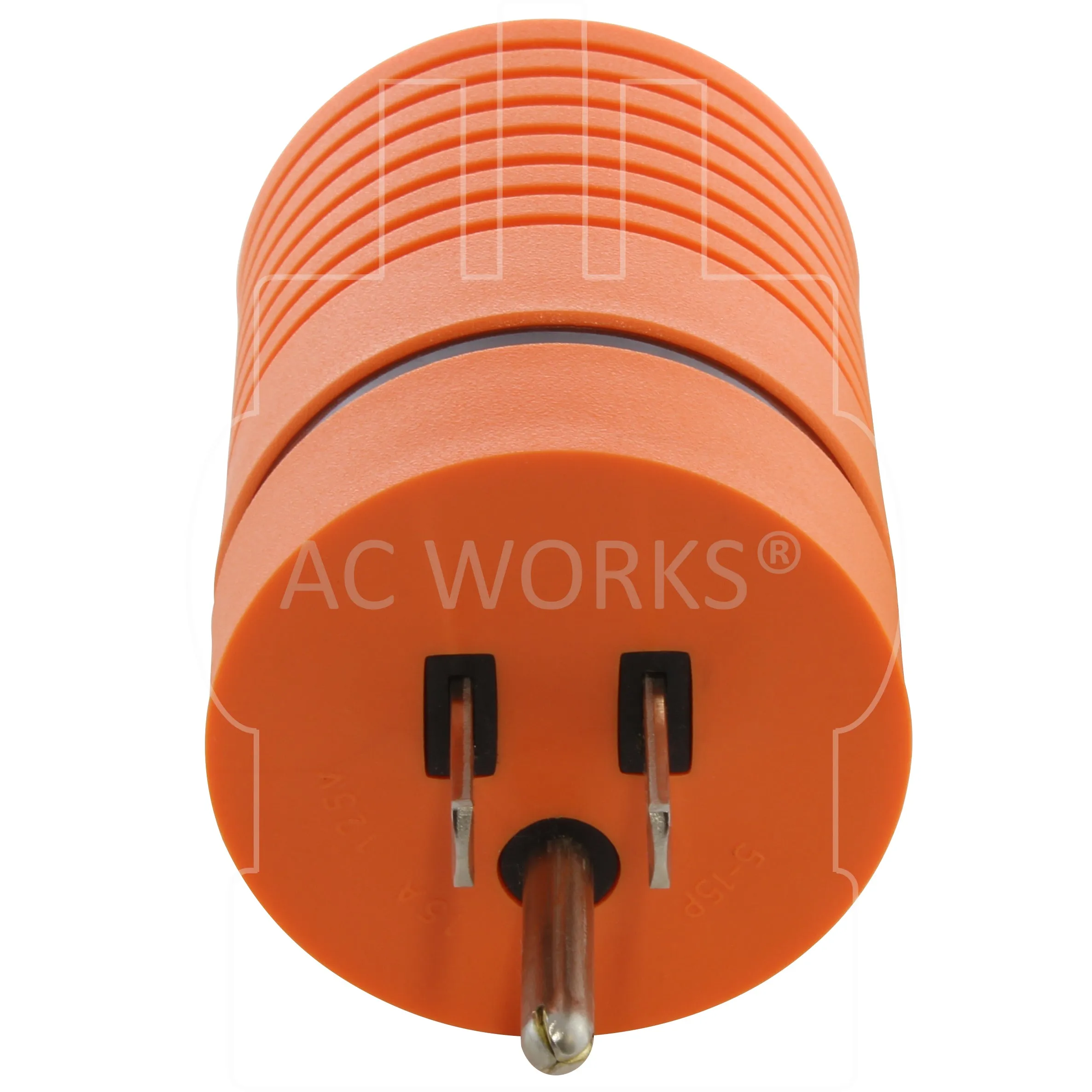 AC WORKS® [AD515L530] RV/Marine Adapter Household 15A Plug to Locking L5-30R 30A 125V Connector with & cCSAus approval