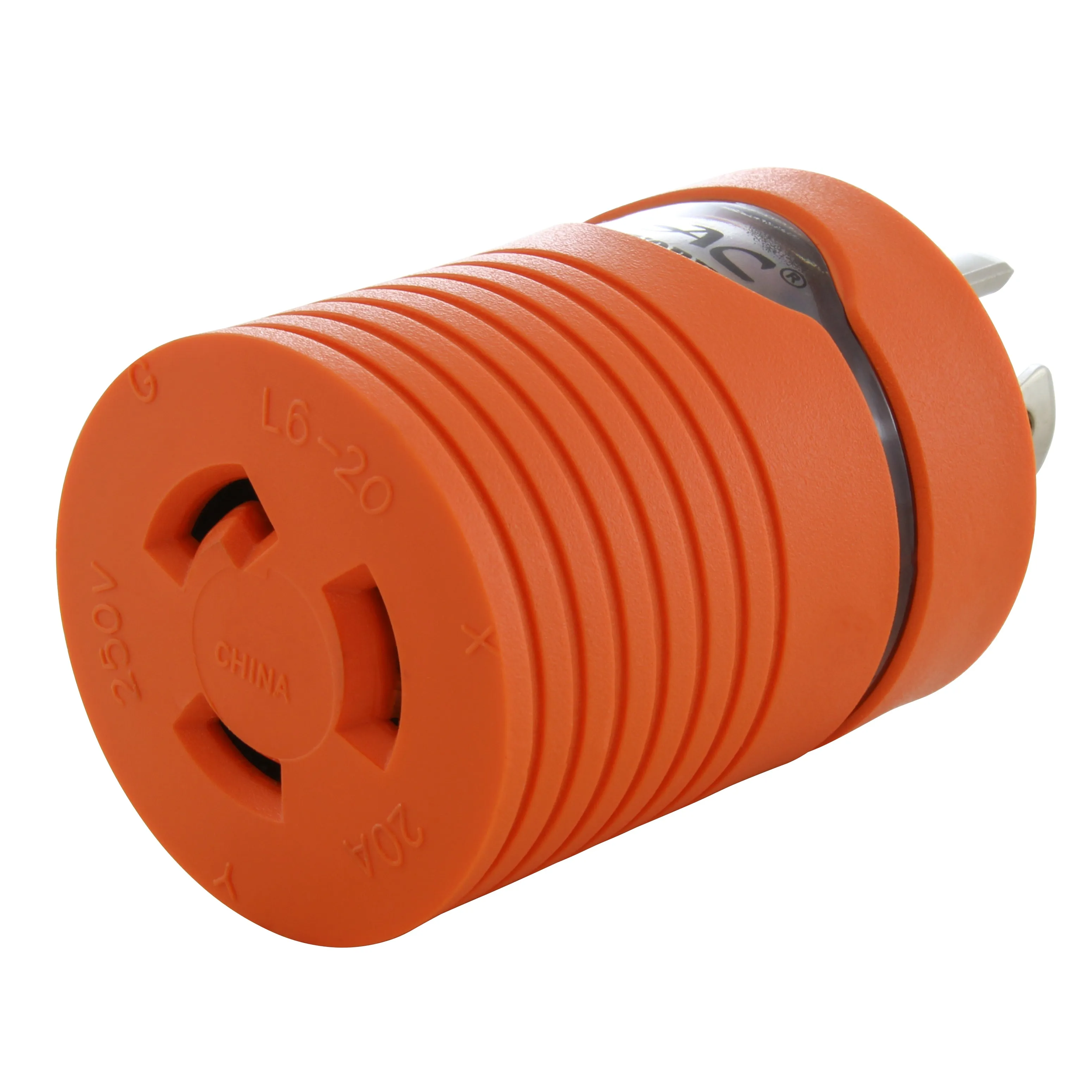 AC WORKS® [ADL1420L620] Adapter 4-Prong 20A 125/250V NEMA L14-20P Plug to L6-20R 20A 250V Connector