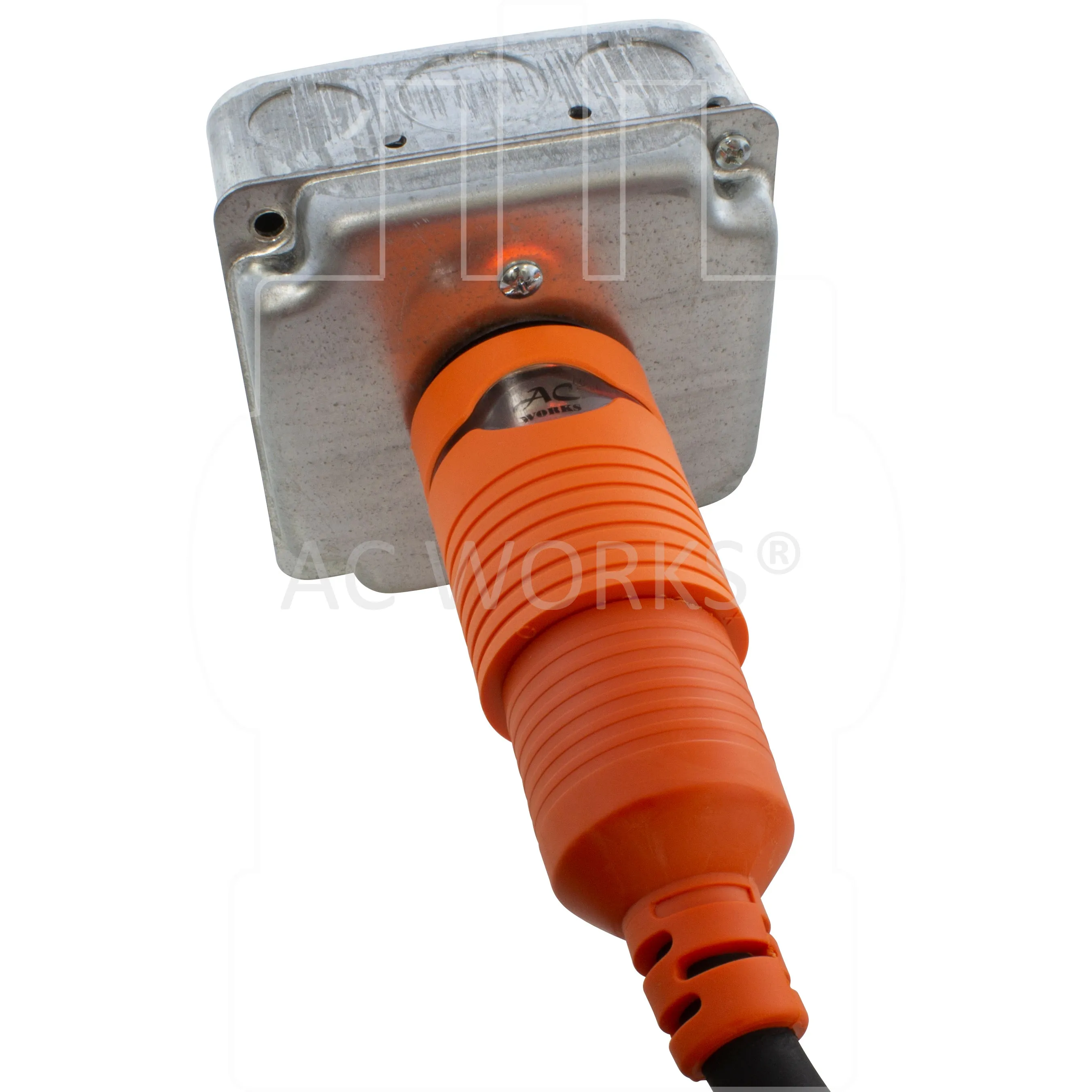 AC WORKS® [ADL630L620] Adapter L6-30P 30A 250V Plug to L6-20R 20A 250V Locking Connector with cCSAus Approval