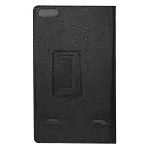 Acm Executive Case & Tempered Glass Combo for Micromax Canvas Tab P681 Flip Cover Screen Guard Black