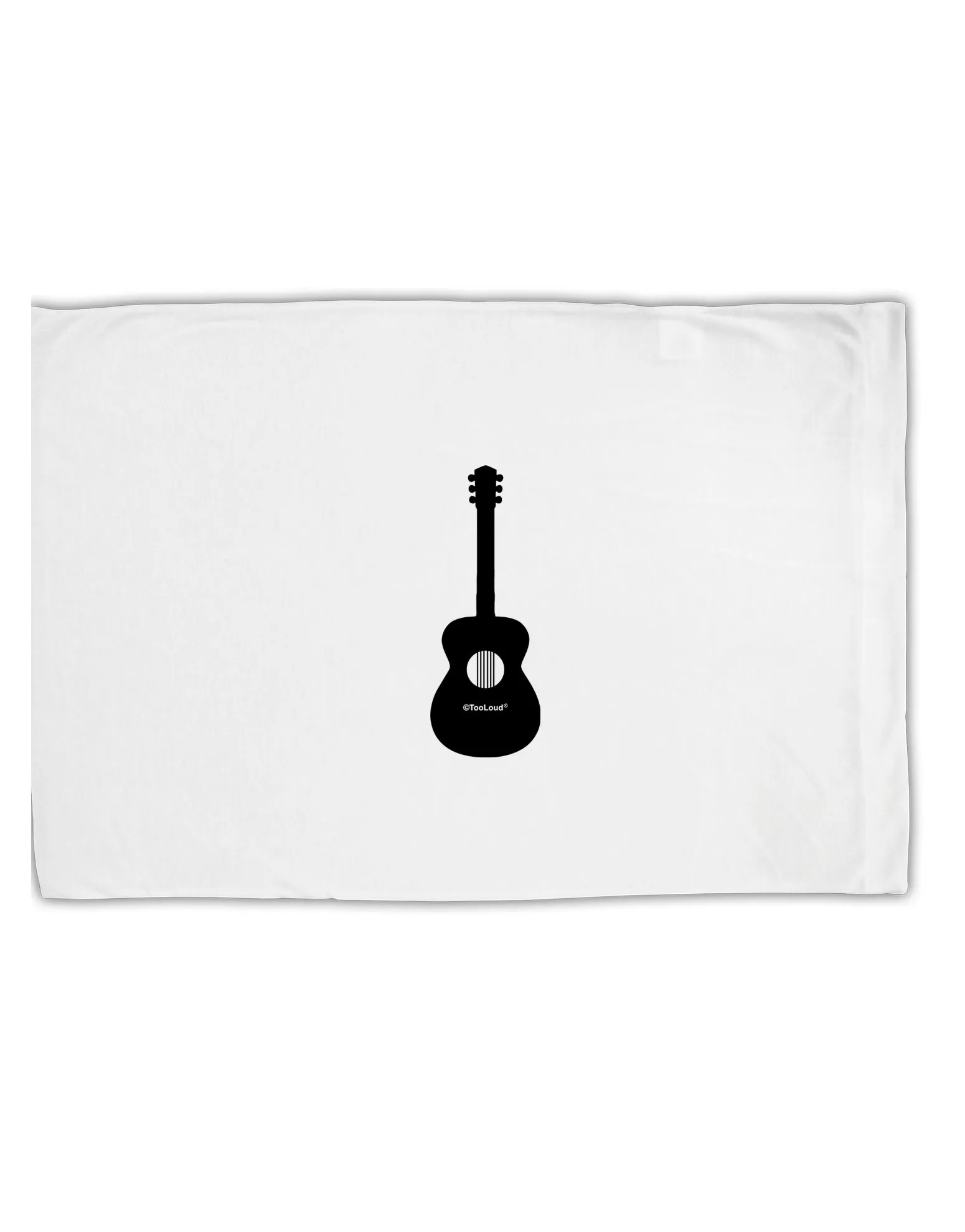 Acoustic Guitar Cool Musician Standard Size Polyester Pillow Case by TooLoud