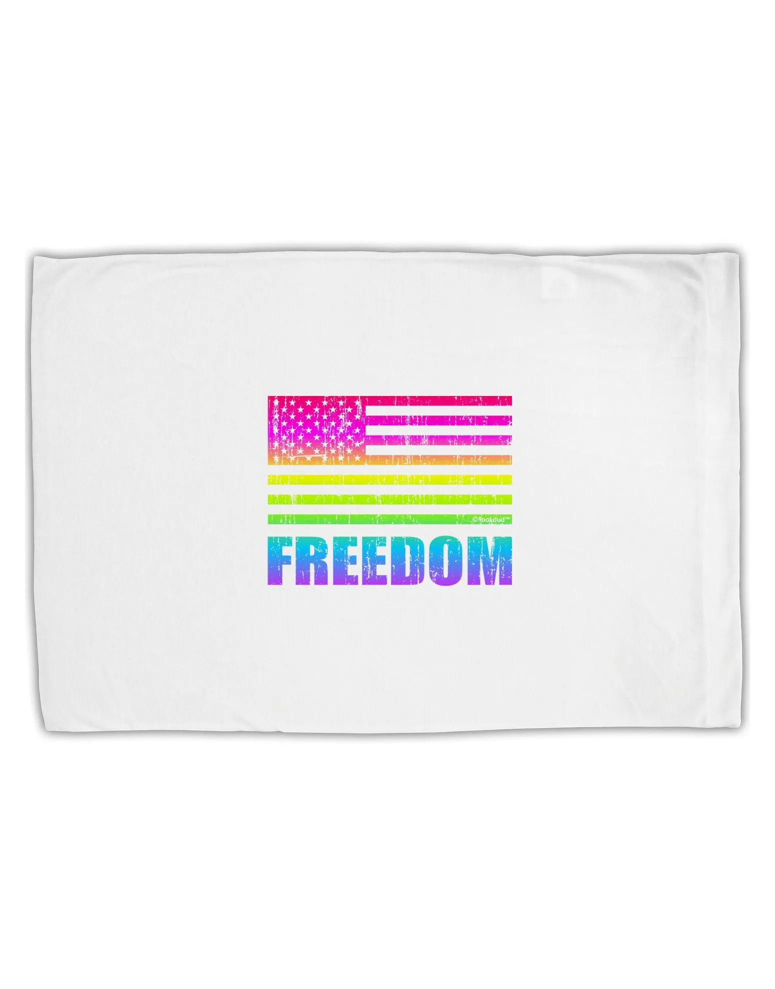 American Pride - Rainbow Flag - Freedom Standard Size Polyester Pillow Case