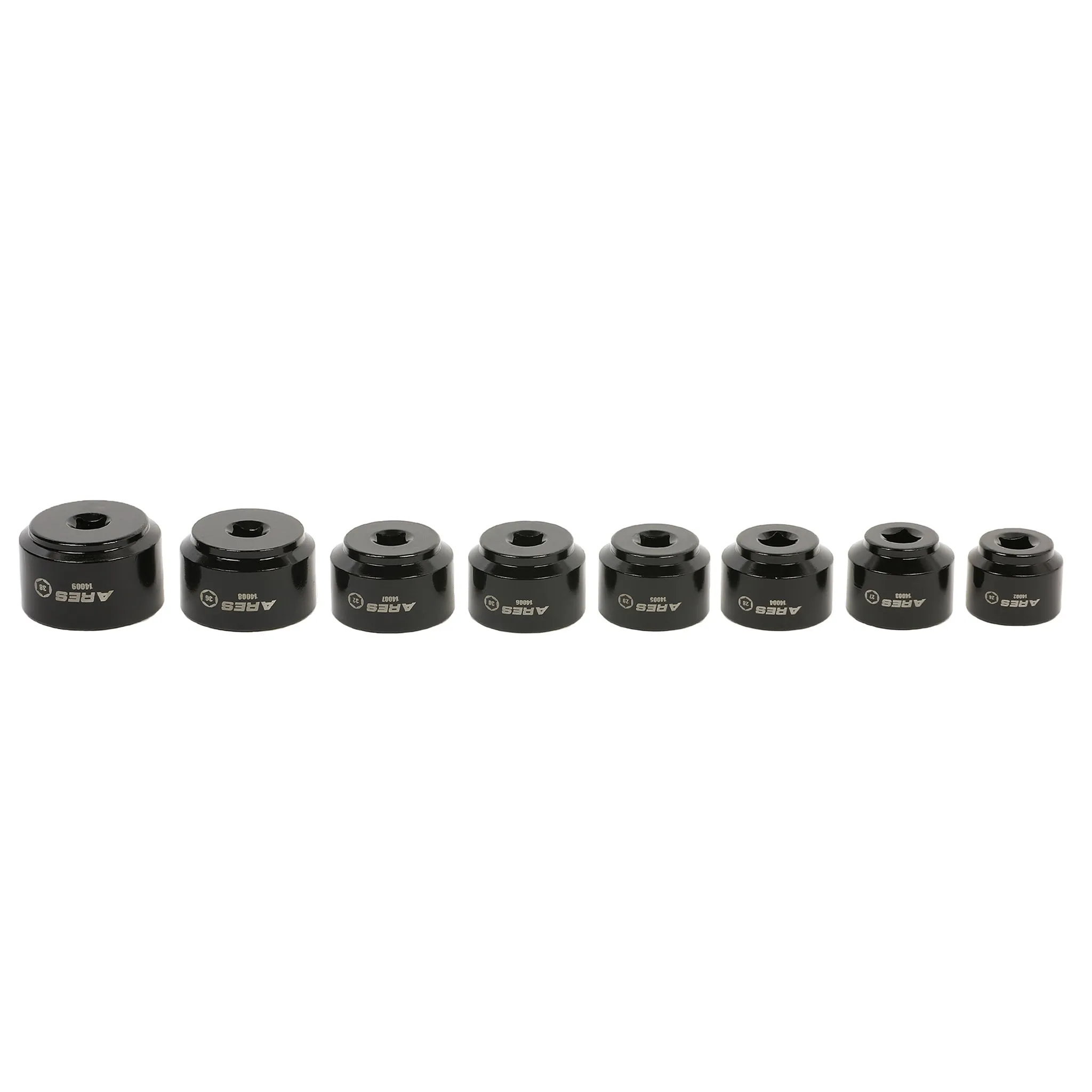 ARES 14001 - 8-Piece 3/8-Inch Drive Low Profile Fuel and Oil Filter Socket Set