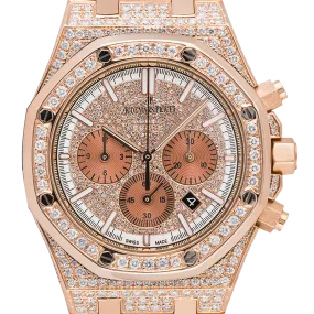 Audemars Piguet Royal Oak Chronograph 41mm Rose Gold Custom Diamond Set