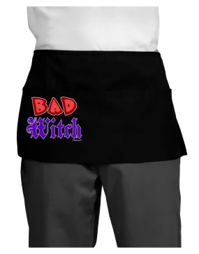 Bad Witch Color Red Dark Adult Mini Waist Apron, Server Apron