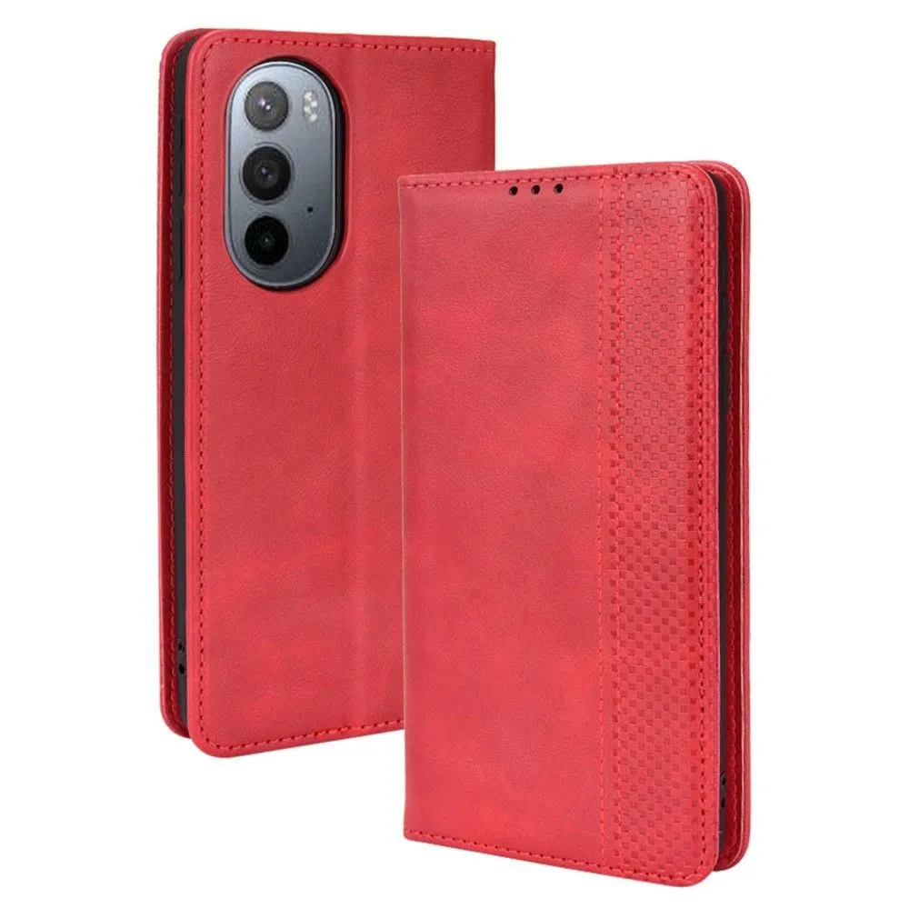 Bofink Vintage Motorola Edge X30 leather case - Red