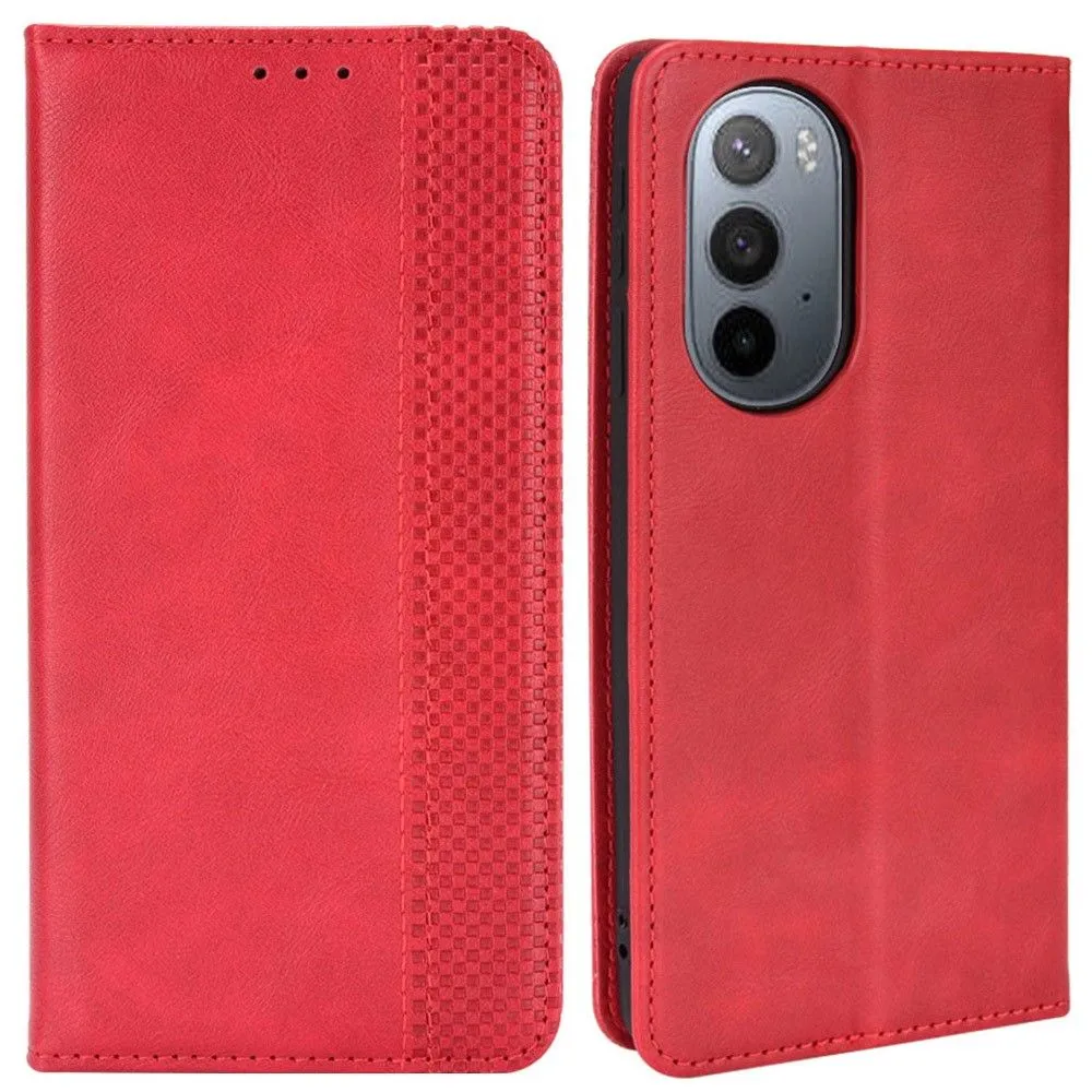 Bofink Vintage Motorola Edge X30 leather case - Red