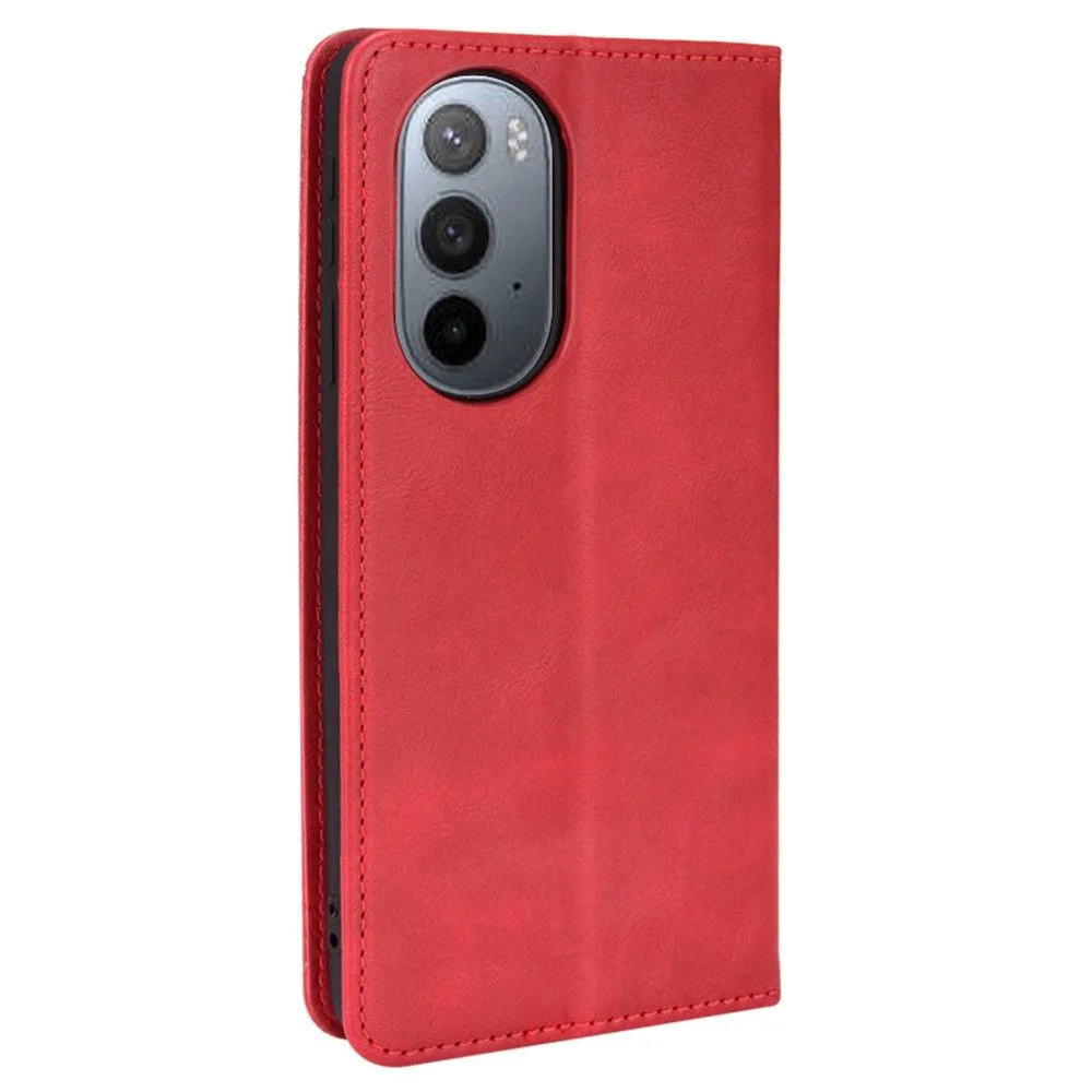 Bofink Vintage Motorola Edge X30 leather case - Red