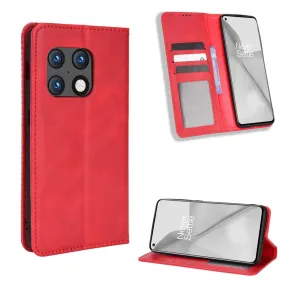 Bofink Vintage OnePlus 10 Pro leather case - Red