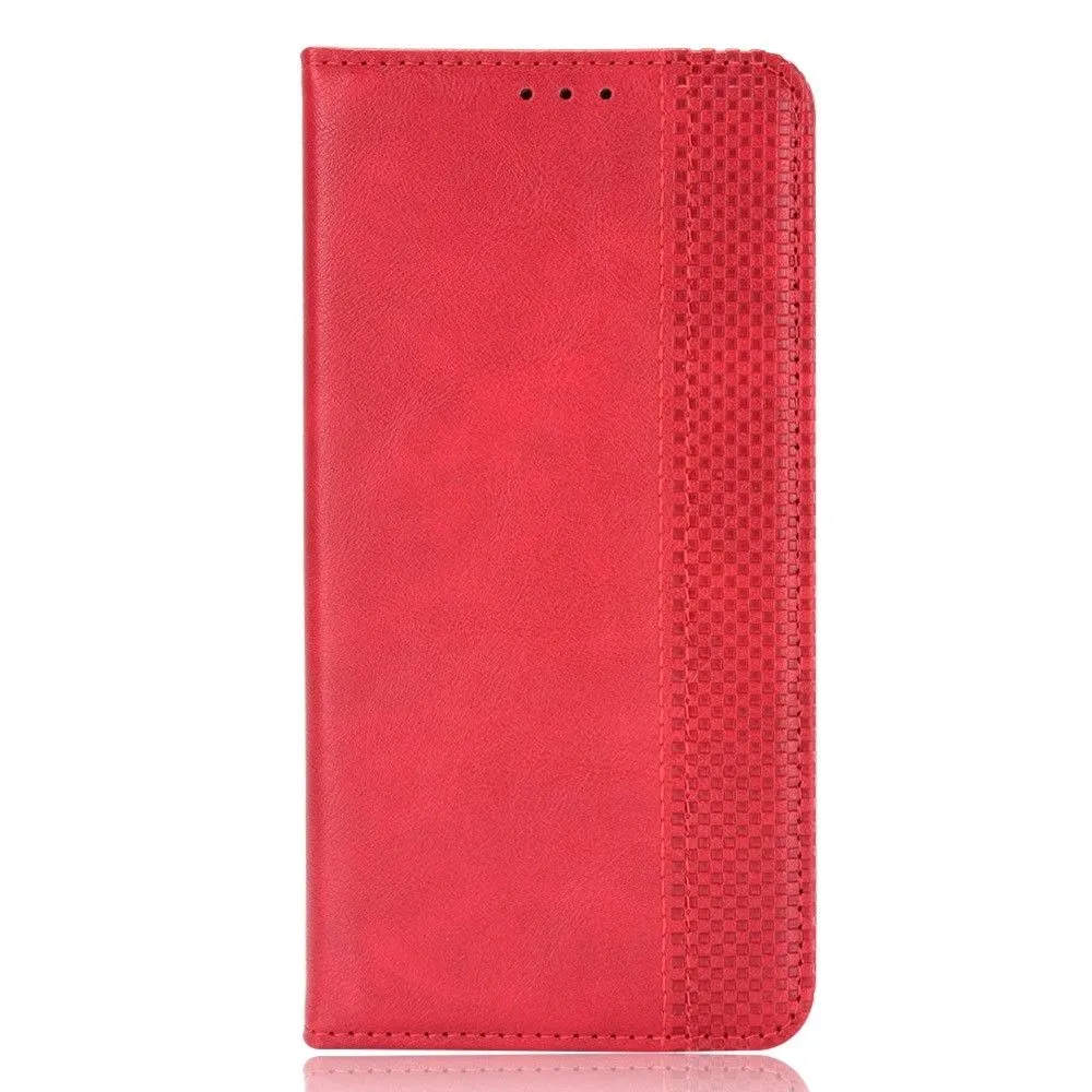 Bofink Vintage ZTE Blade A72 / V40 Vita leather case - Red