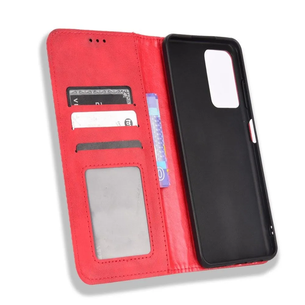 Bofink Vintage ZTE Blade A72 / V40 Vita leather case - Red