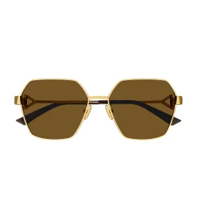 Bottega Veneta Unisex Brown Geometric Sunglass