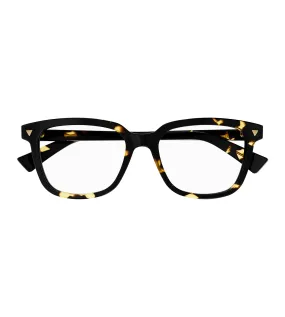 Bottega Veneta Women's Havana Rectangular Optical Frame