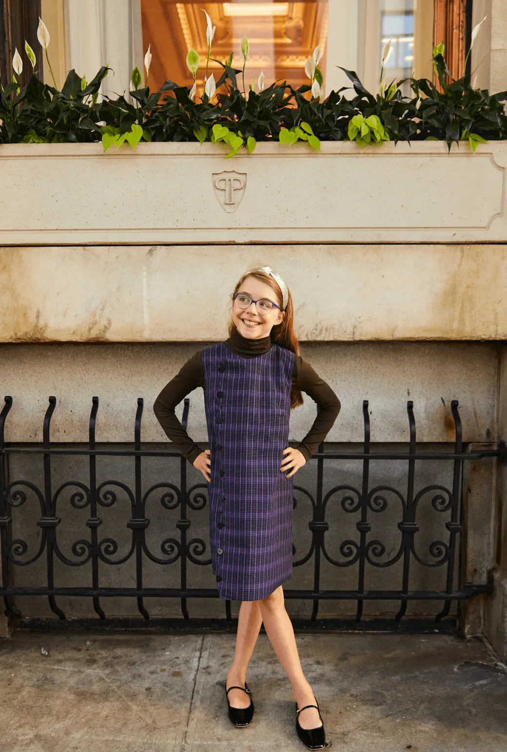 Buru x Tori Mellott Reversible Dress Girls - Purple Plaid