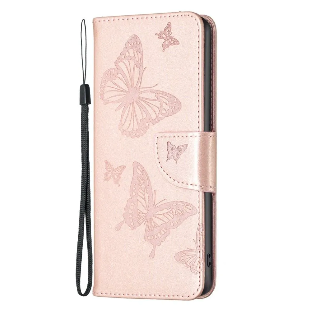 Butterfly Samsung Galaxy M53 5G flip case - Rose Gold