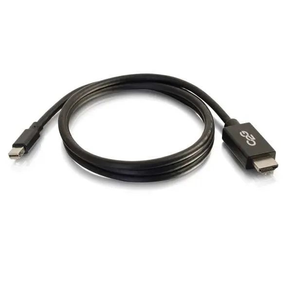 C2g 3Ft Mini Displayport To Hdmi Adapter Cable - Mini Dp Male To Hdmi Female - Black - Video Adapter Cable - Mini Displayport To Hdmi - Taa Compliant - 1 M