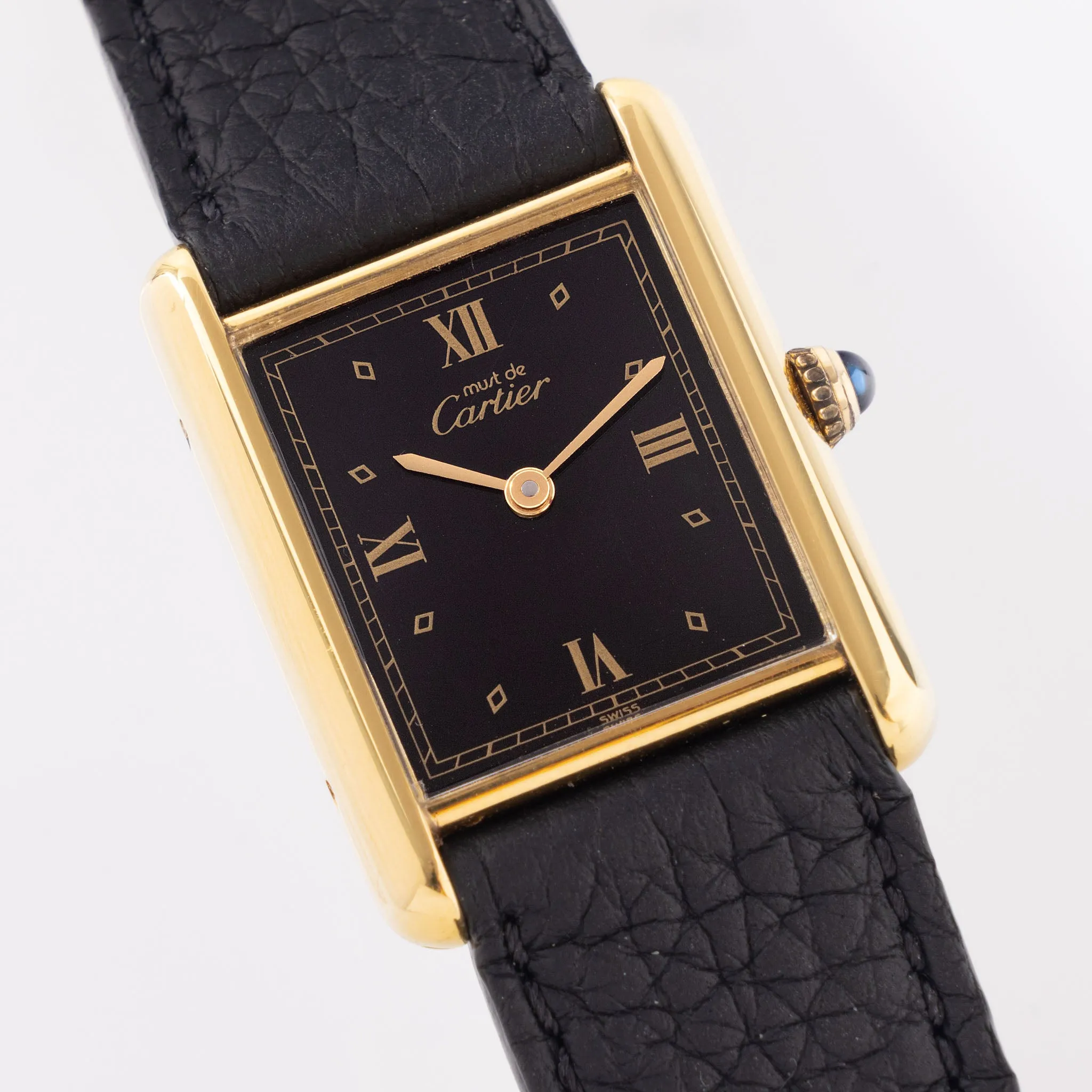 Cartier Tank Must de Cartier Black Dial with Box and Papers Ref. 59005