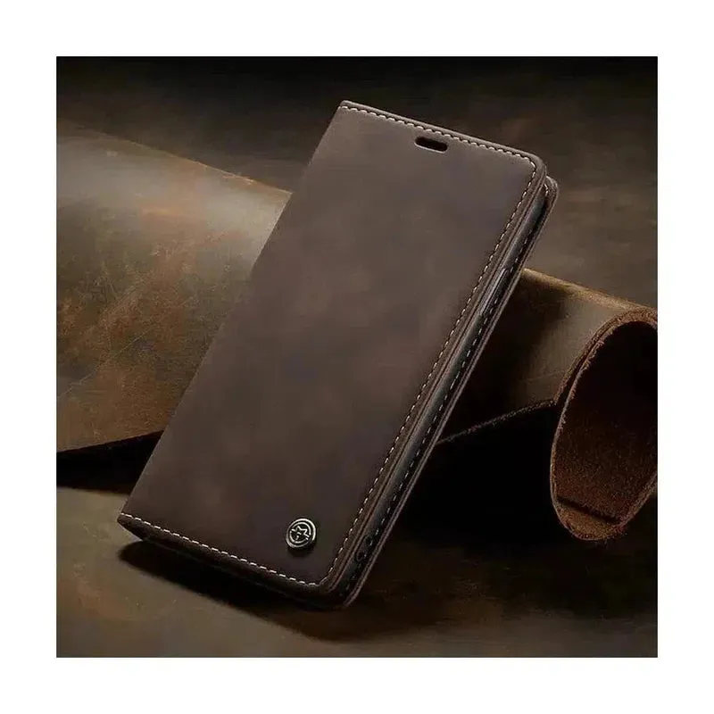 Caseme Magnetic Flip PU Leather Wallet Case for iPhone 6 / 7 / 8 / SE2 / SE3 - Brown