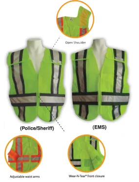 Class 2 Break-A-Way Vest ANSI 107-2006 EMS