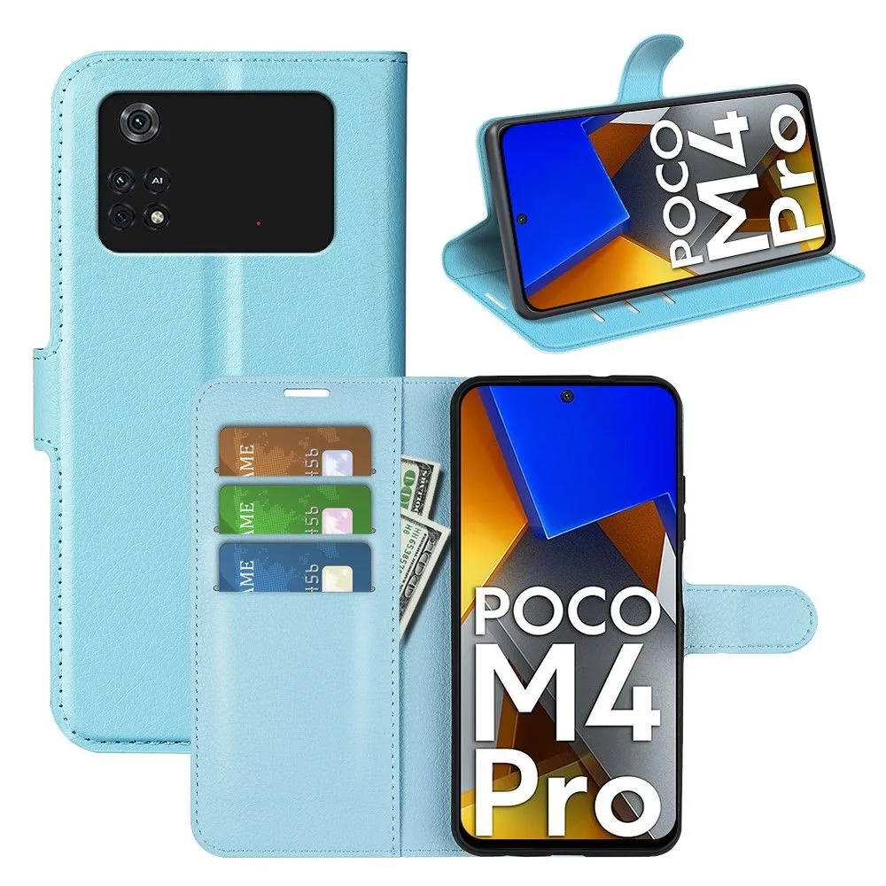 Classic Xiaomi Poco M4 Pro flip case - Blue