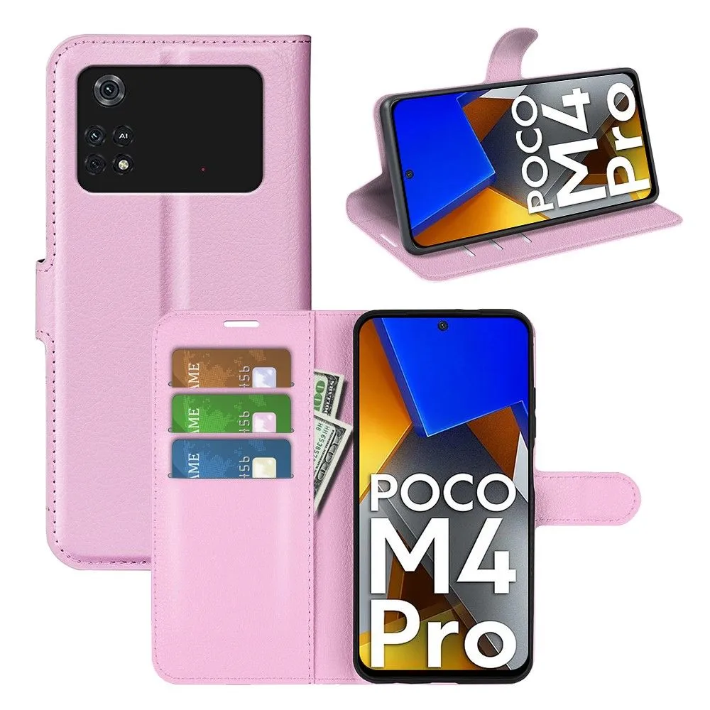 Classic Xiaomi Poco M4 Pro flip case - Pink