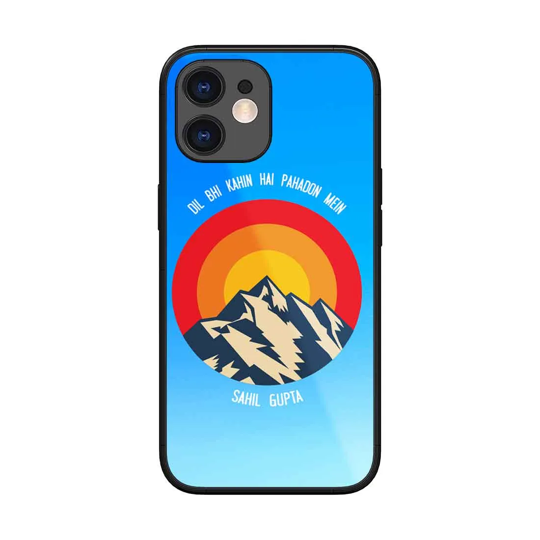 Custom Apple iPhone 11 Case Back Cover Design With Name -  Adventure Mountains