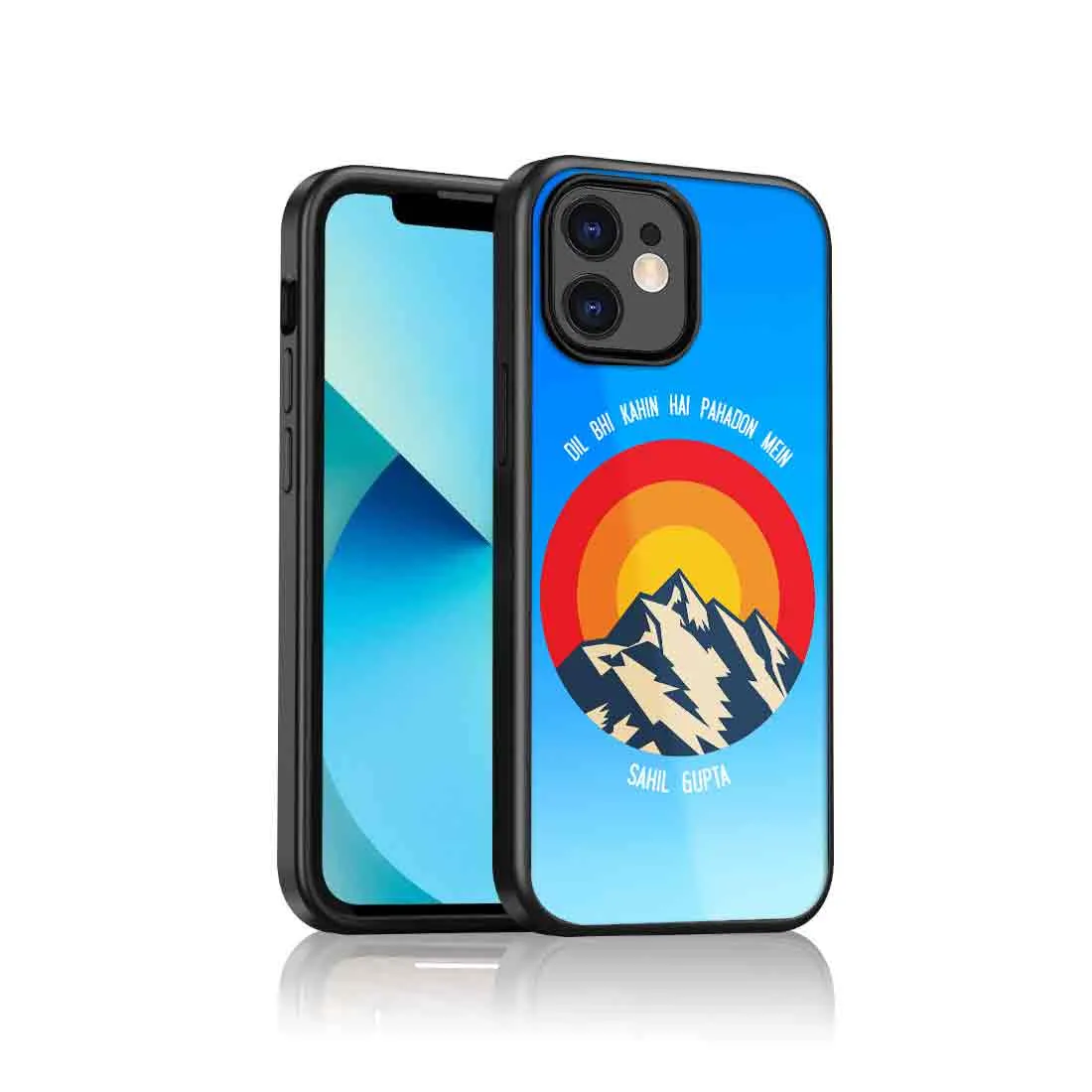 Custom Apple iPhone 11 Case Back Cover Design With Name -  Adventure Mountains