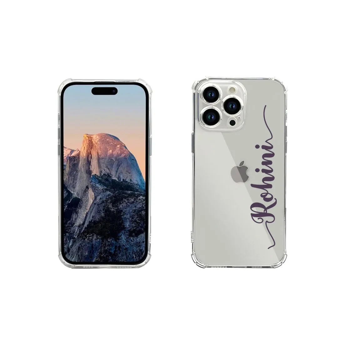 Custom iPhone 15 pro Phone Case - Clear TPU Cover with Name