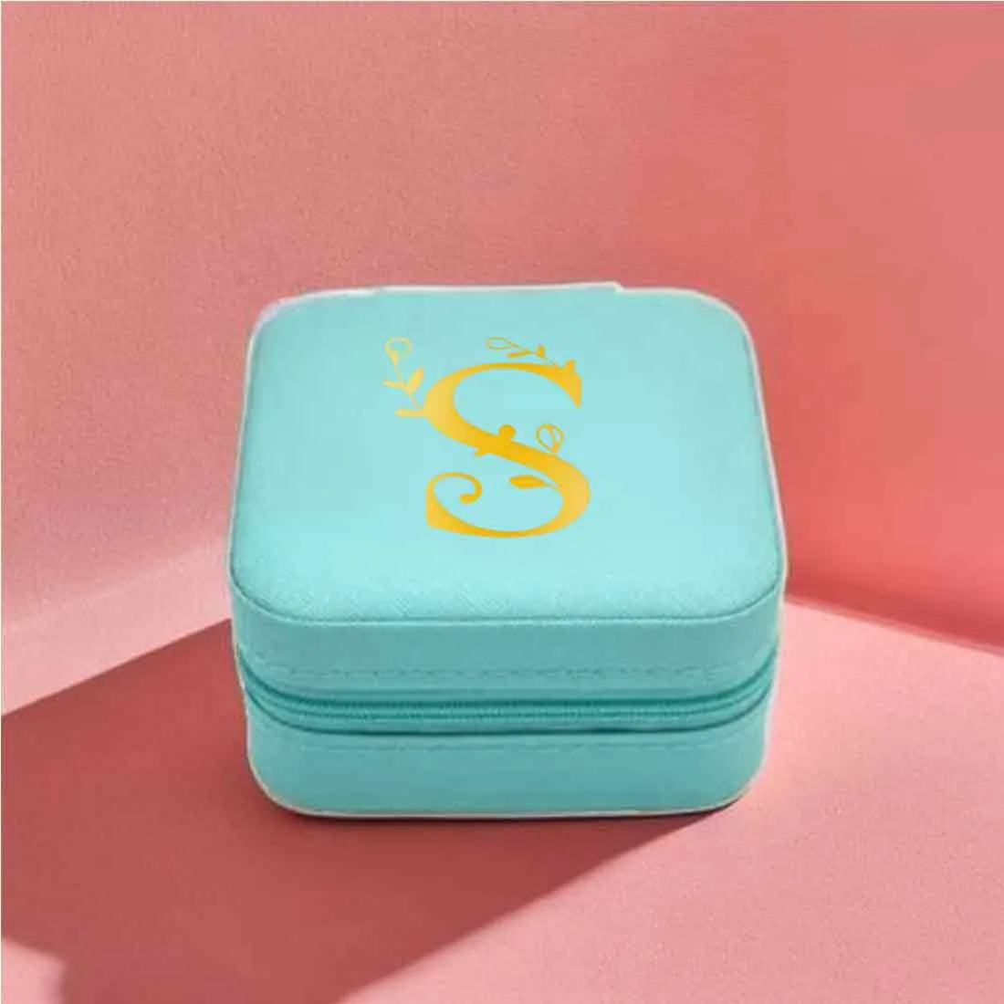 Custom Mini Jewellery Box Portable Travel Trinklet Organizer - Monogram