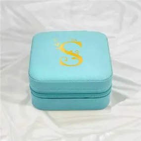 Custom Mini Jewellery Box Portable Travel Trinklet Organizer - Monogram