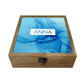 Customized Jewellery Box in Wood for Women - Watercolor