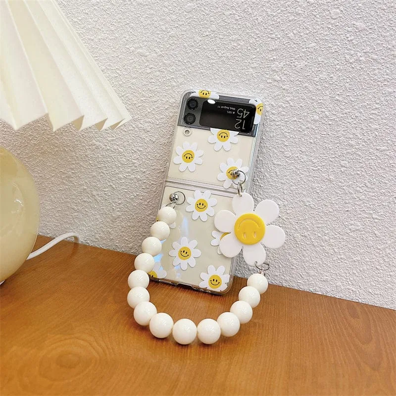 Cute Smile Sunflower Bracelet Phone Case Samsung Galaxy Z Flip 3