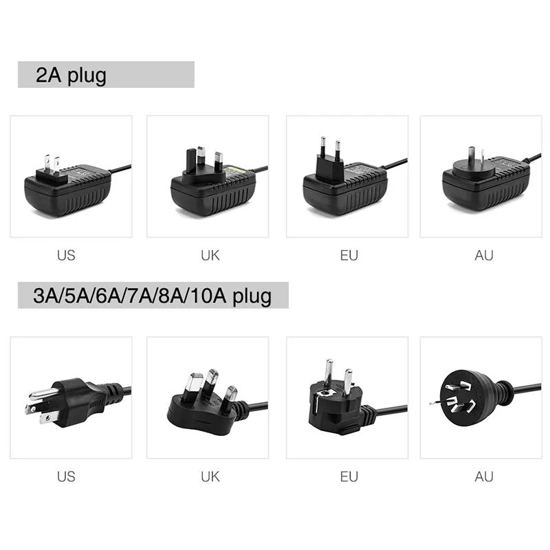 DC12V LED Power Supply 1A 2A 3A 5A 6A 7A 8A 10A Switch Transformer