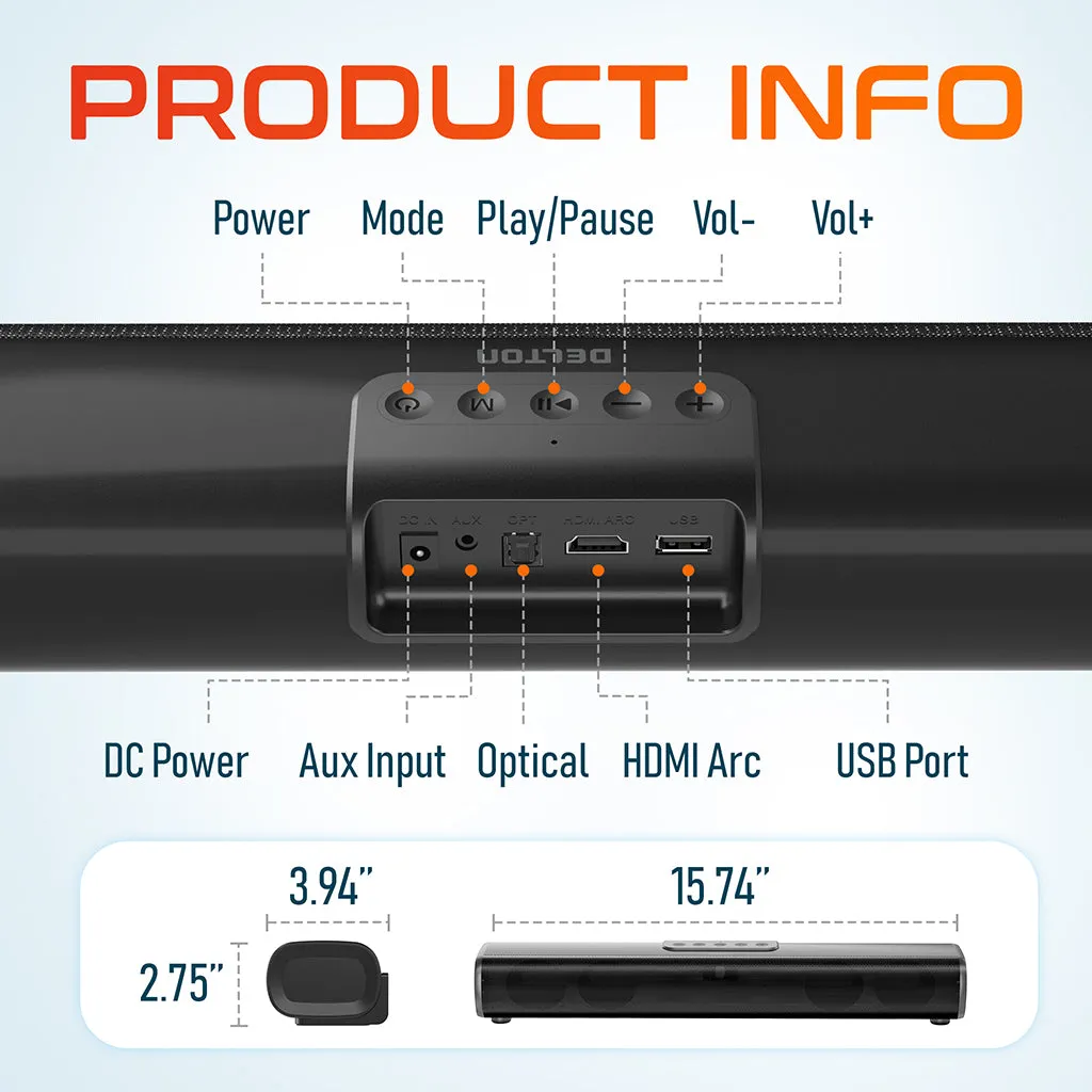 Delton SB380 Computer Sound Bar Speaker