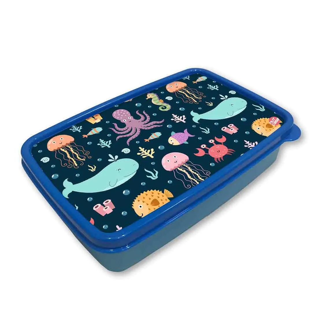 Designer Small Snack Boxes for Boys School Lunch Box - Water Animals