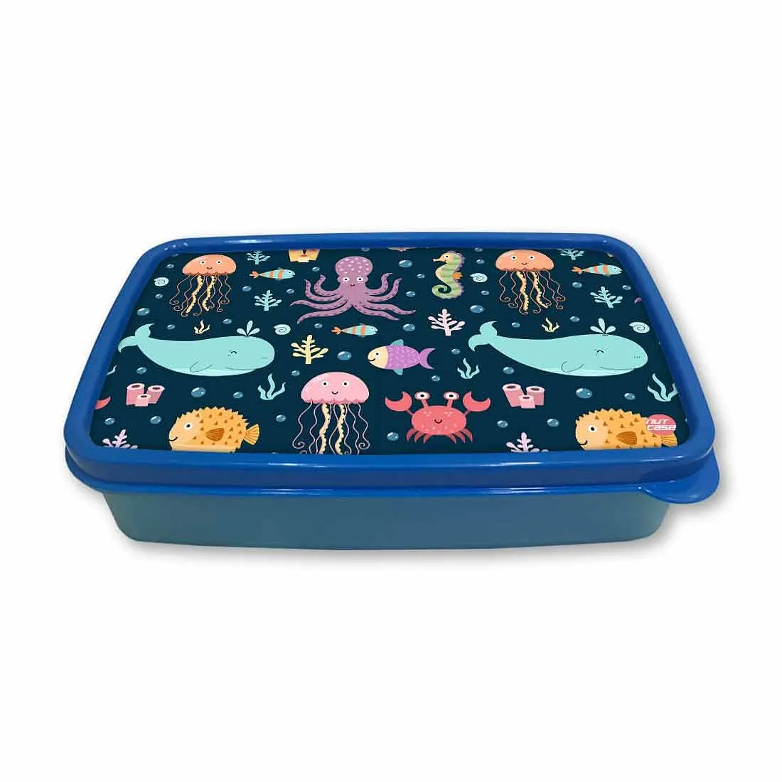 Designer Small Snack Boxes for Boys School Lunch Box - Water Animals