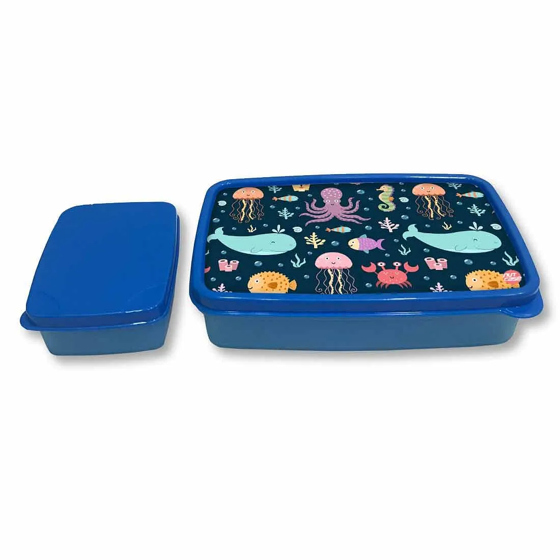 Designer Small Snack Boxes for Boys School Lunch Box - Water Animals