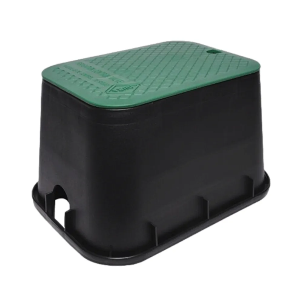 Dura Valve Box Rectangle Black Box/Green Lid Overlapping