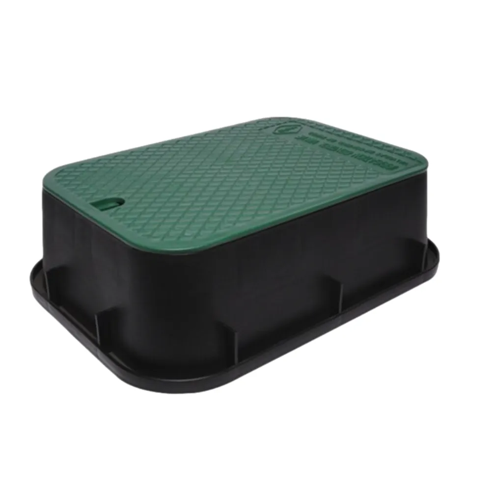 Dura Valve Box Rectangle Black Box/Green Lid Overlapping