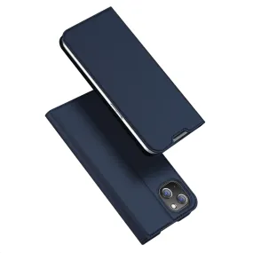 DUX DUCIS Skin Pro Faux Leather Wallet Flip Case for Apple iPhone 14 Plus - Blue