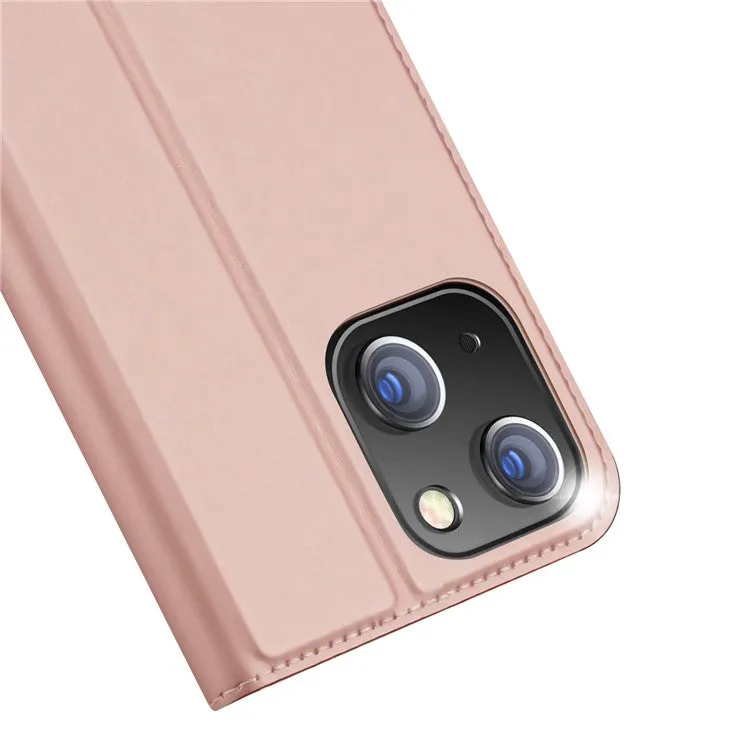 DUX DUCIS Skin Pro Faux Leather Wallet Flip Case for Apple iPhone 15 - Rose Gold