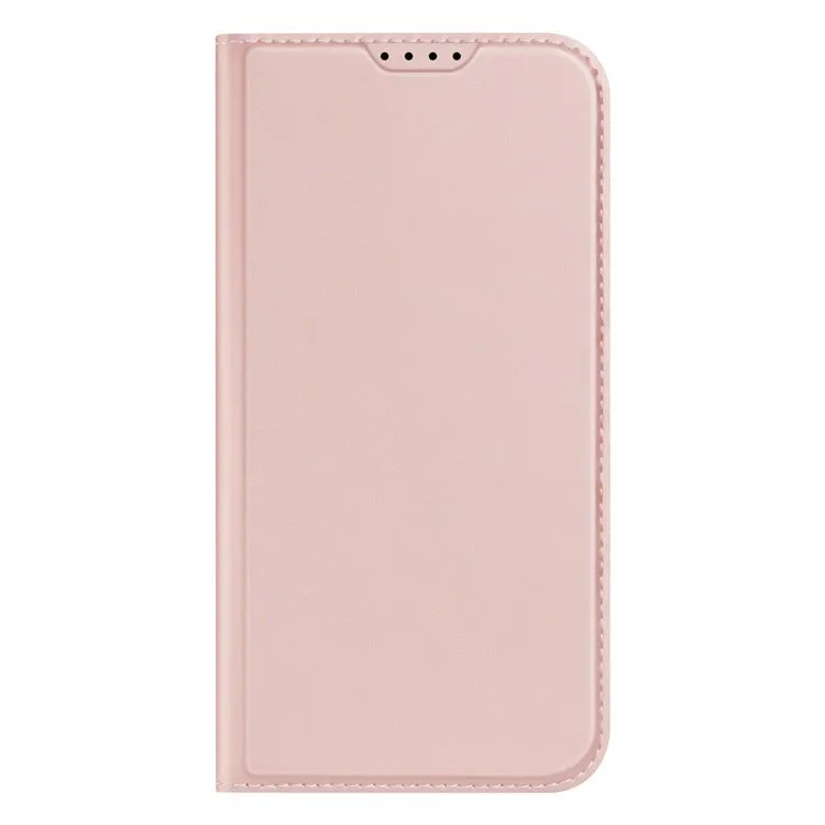 DUX DUCIS Skin Pro Faux Leather Wallet Flip Case for Apple iPhone 15 - Rose Gold