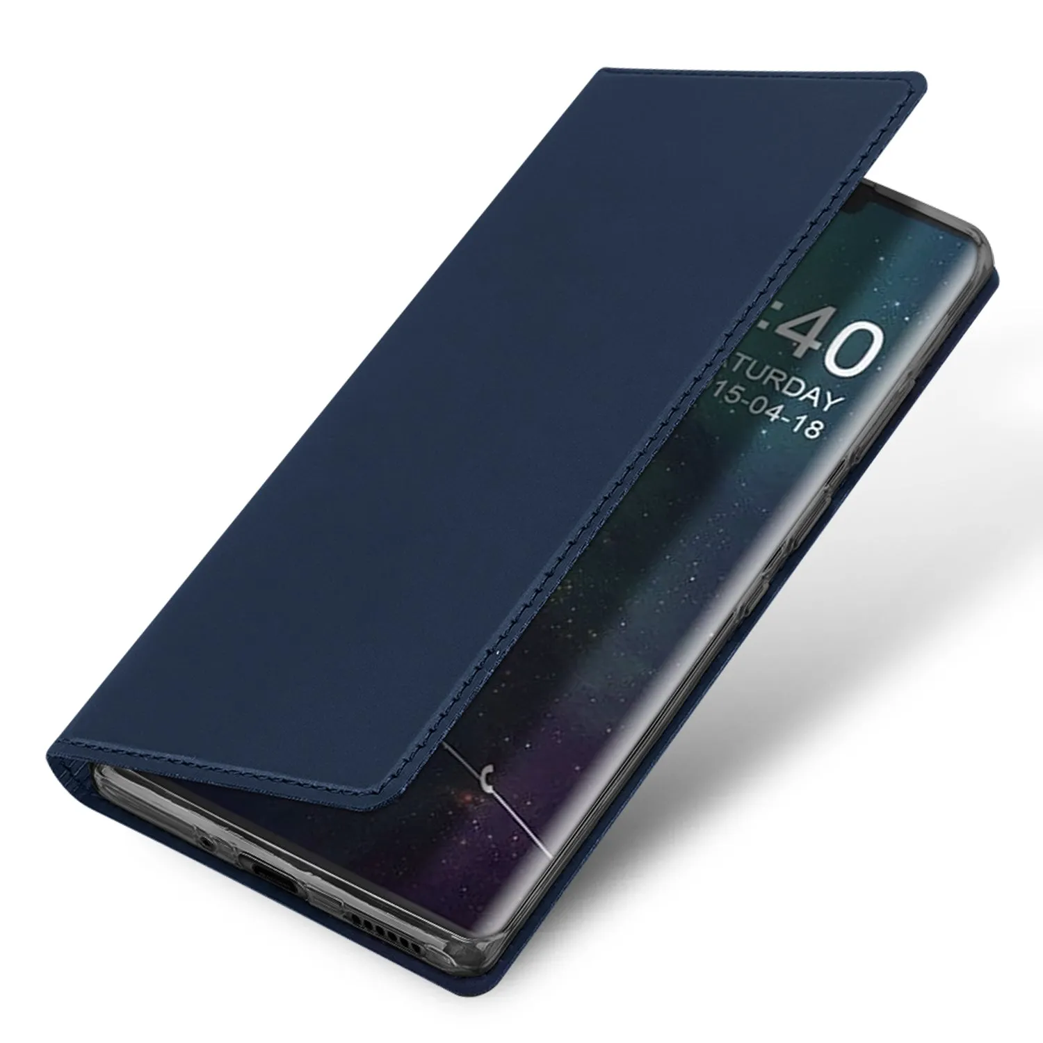 DUX DUCIS Skin Pro Faux Leather Wallet Flip Case for Huawei Mate 30 Pro - Blue